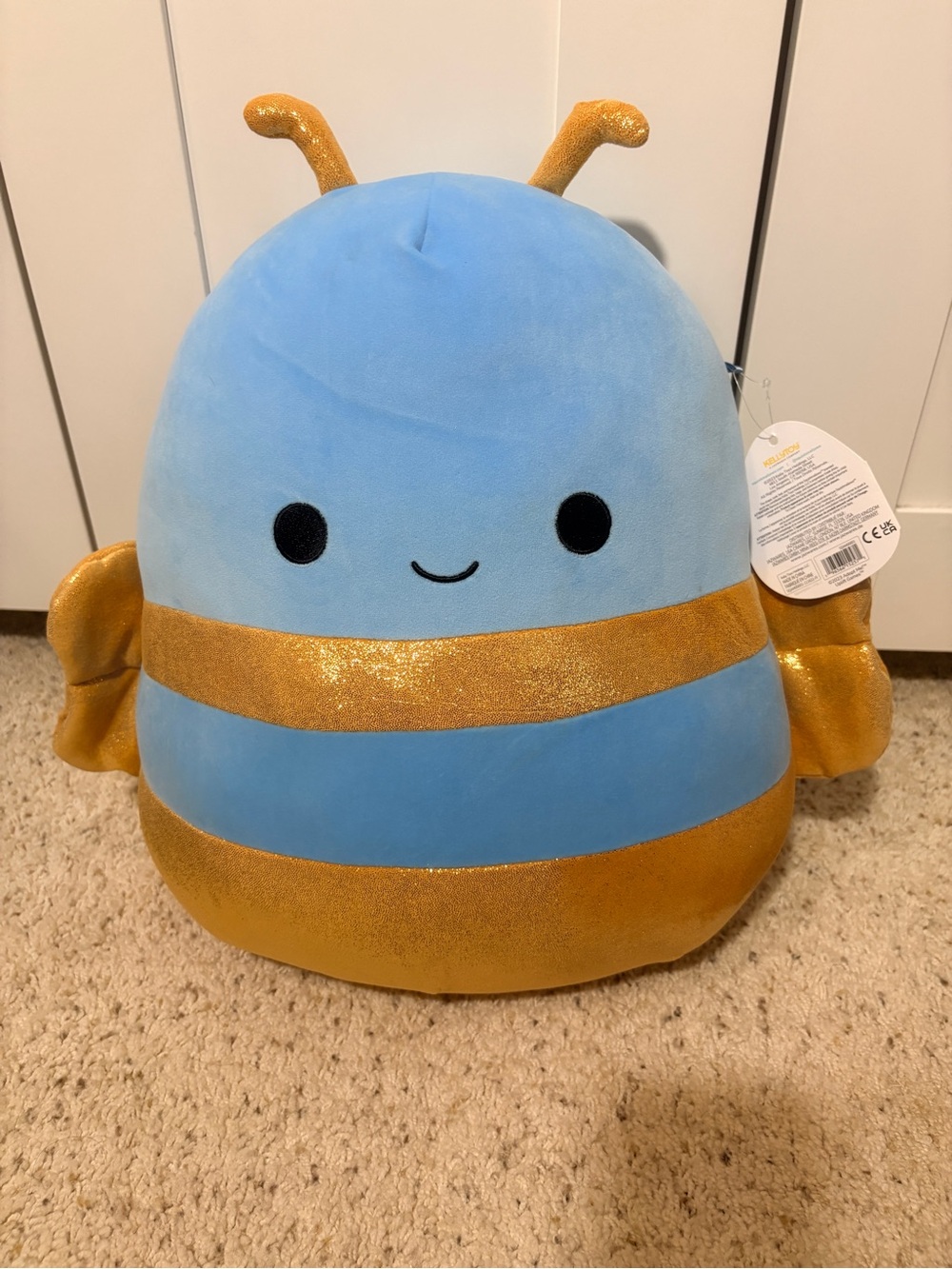 Adopt Me Squishmallows Blue & Gold Bee Plush